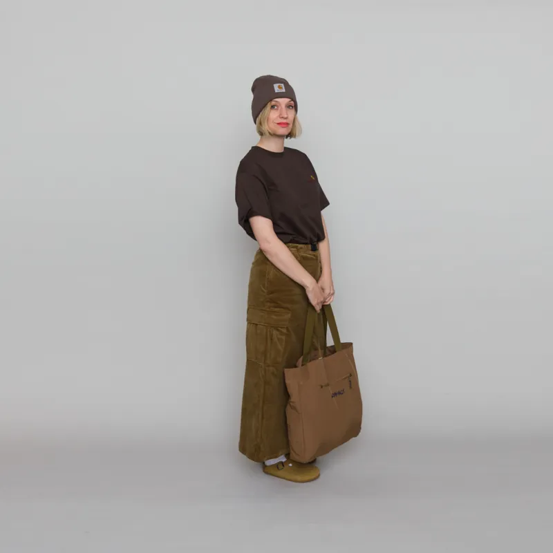 Gramicci Womens Corduroy Long Cargo Skirt Mocha Beige-5