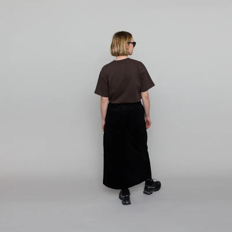 Gramicci Womens Corduroy Long Cargo Skirt Black-4