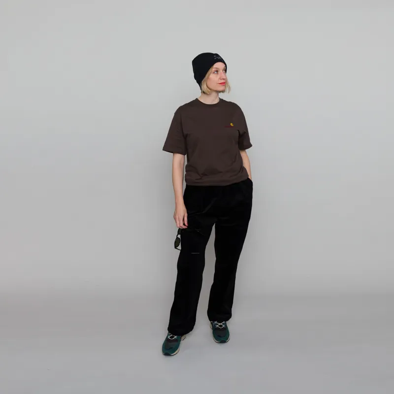 Gramicci Womens Corduroy Pleated Pant Black-3