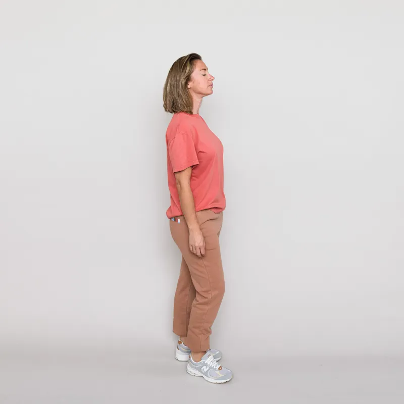 Rhythm Womens Stacked Track Pant Caramel-2