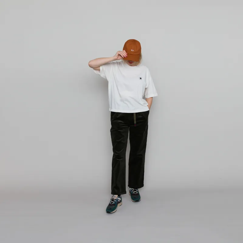 Gramicci Womens Corduroy Pleated Pant Dark Green-3