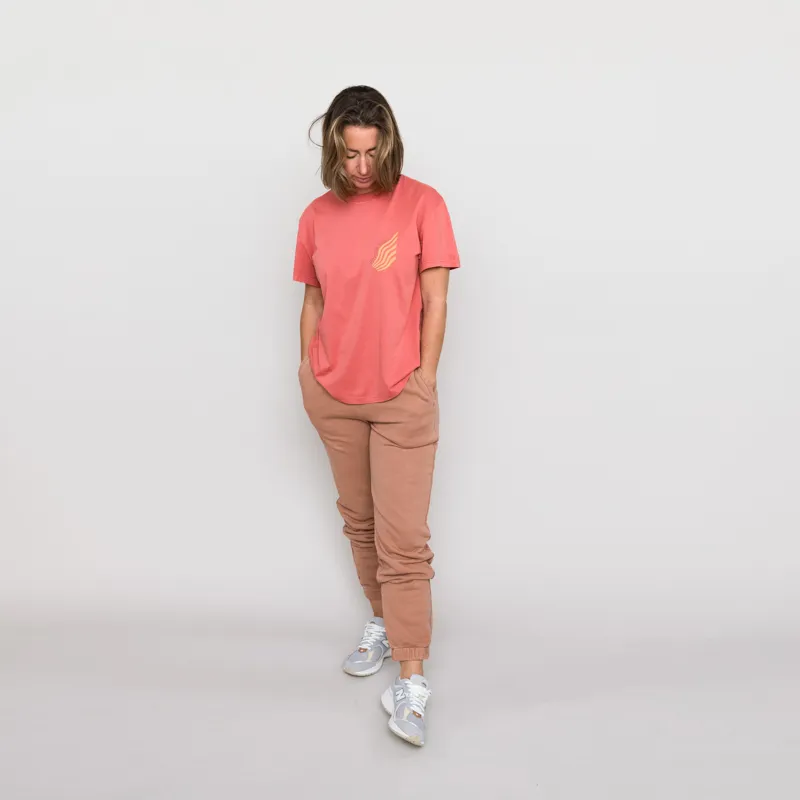 Rhythm Womens Stacked Track Pant Caramel-1