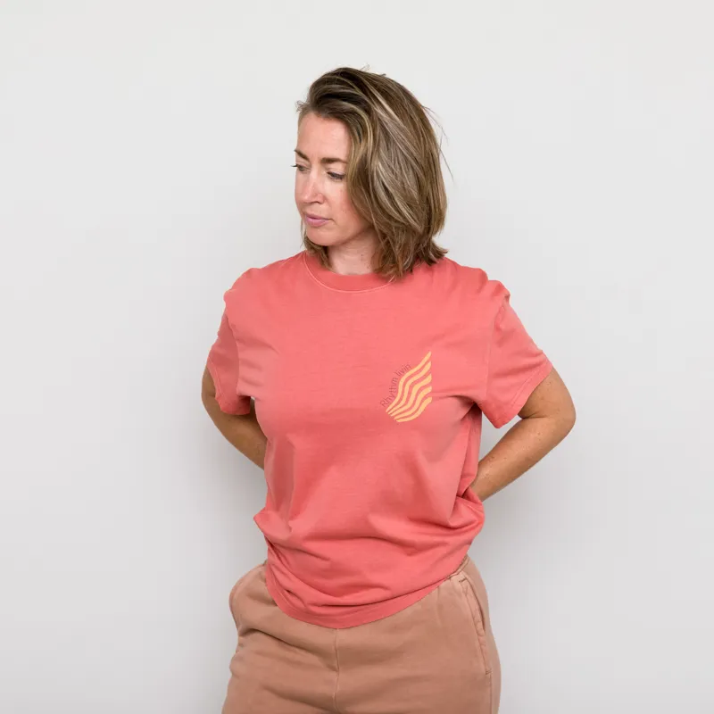 Rhythm Womens New Day Band T Shirt Chilli-2