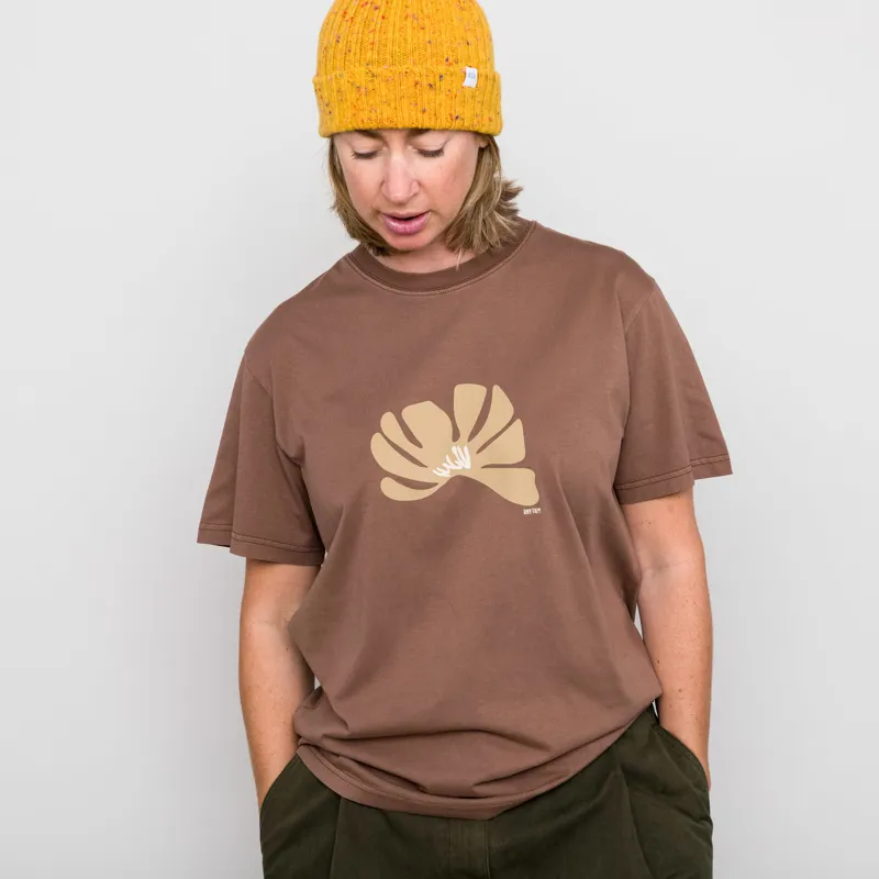 Rhythm Womens Sierra Boyfriend T Shirt Chocolate-2