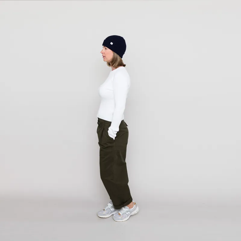 Rhythm Womens Classic Knit Long Sleeve Top White-2