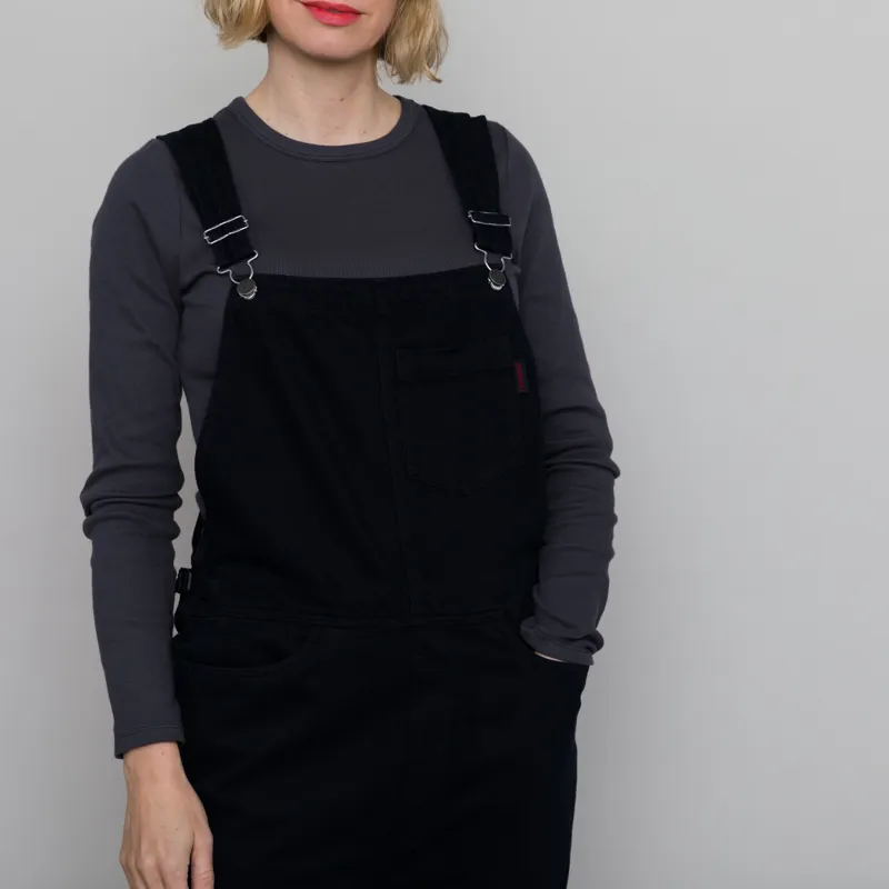 Gramicci Womens Denim Rock Slide Overalls True Black-2