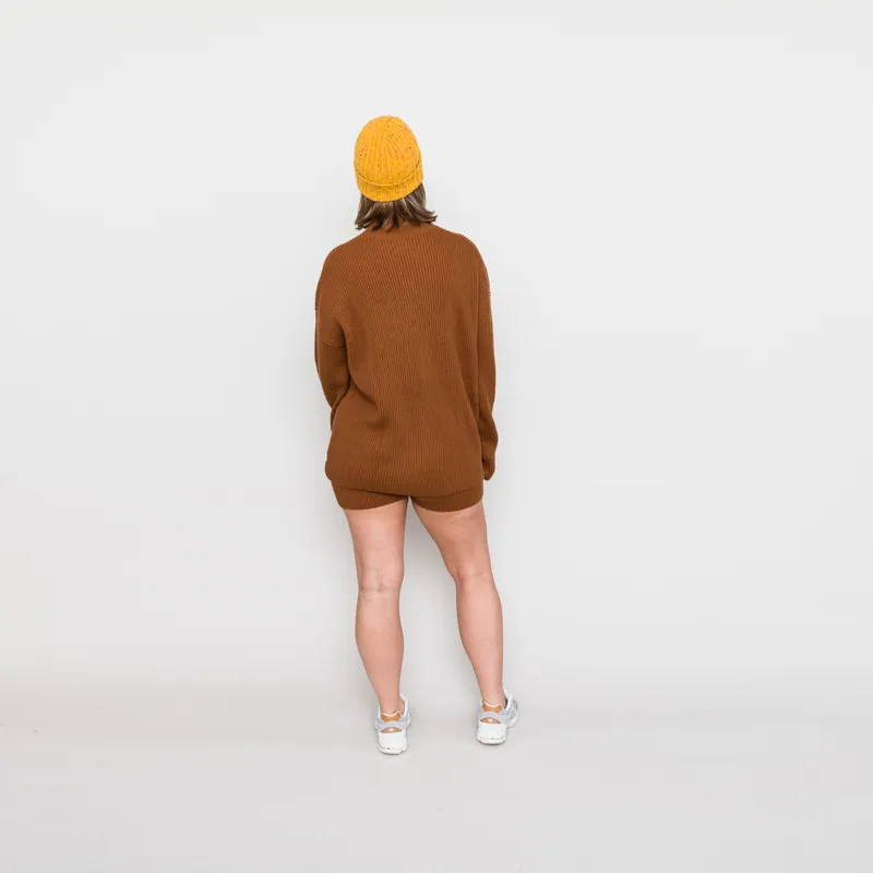 Rhythm Womens Classic Knit Shorts Caramel-3