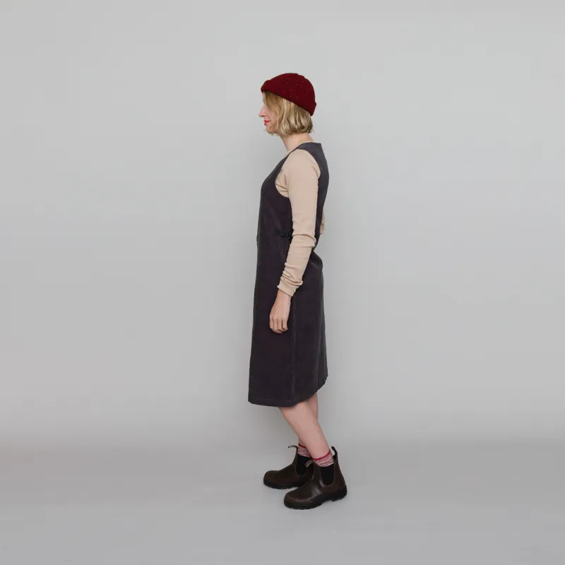 Gramicci Womens Waffle Cord Mid Length Dress Foggy Grey Dye-7