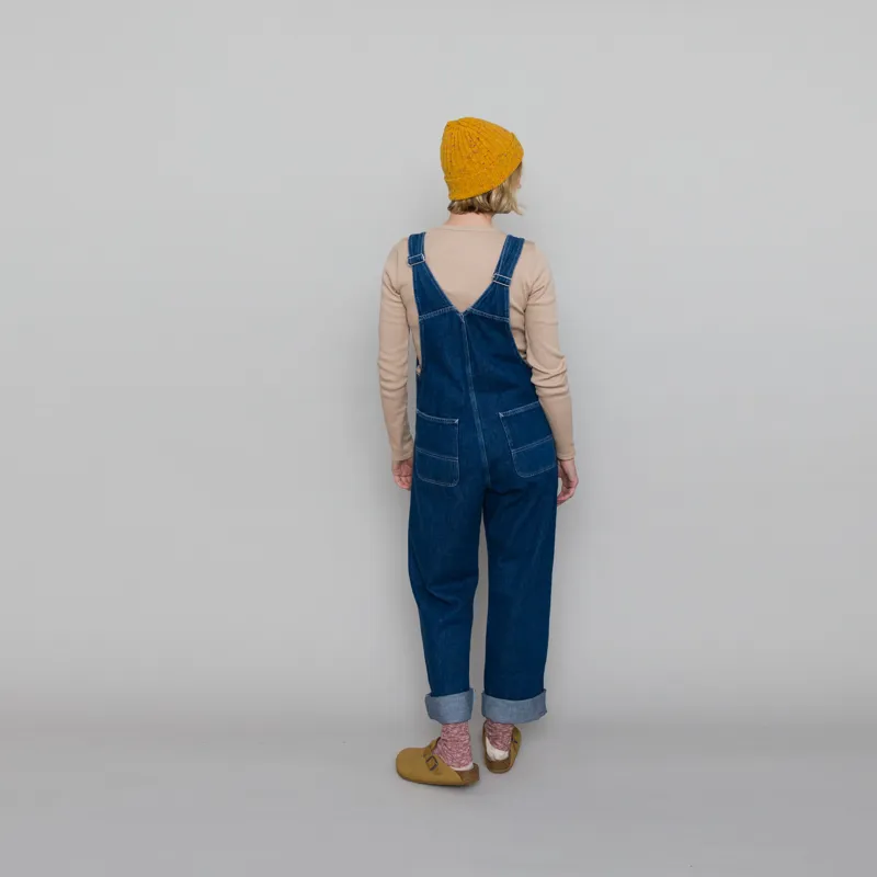 Carhartt WIP Womens Bib Overall Straight Blue Stone Wash-5