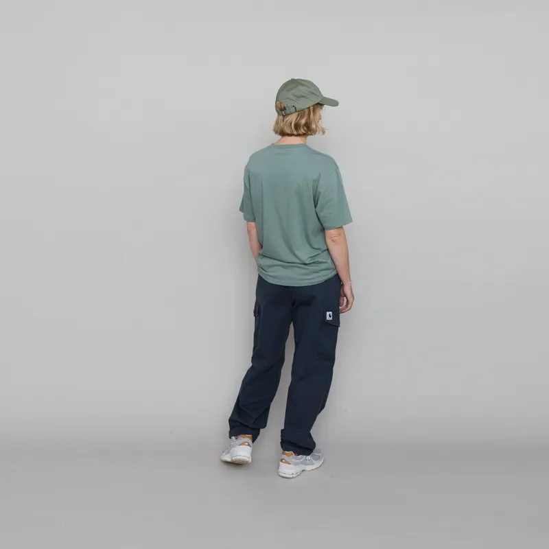 Carhartt WIP Womens Casey T Shirt Glassy Teal Silver-3