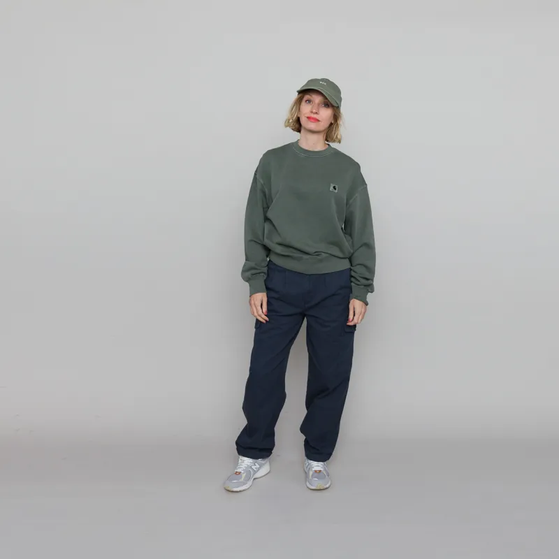 Carhartt WIP Womens Nelson Sweatshirt Smoke Green-2