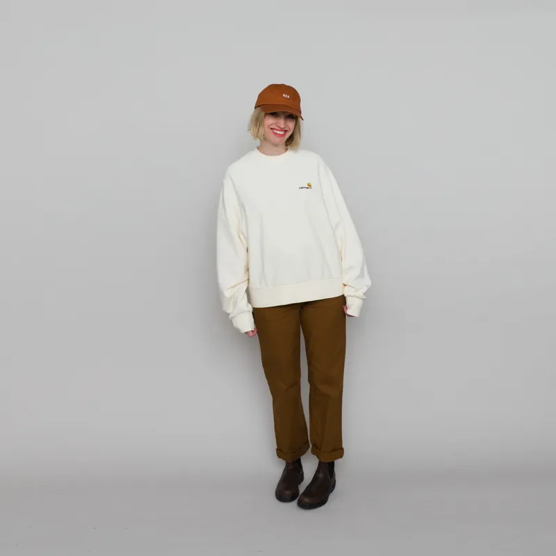 Carhartt WIP Womens American Script Sweat Natural-2