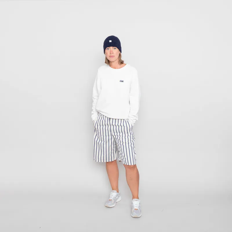 Girls Of Dust Womens Bermuda Shoes Yankee Stripe Natural Blue-1