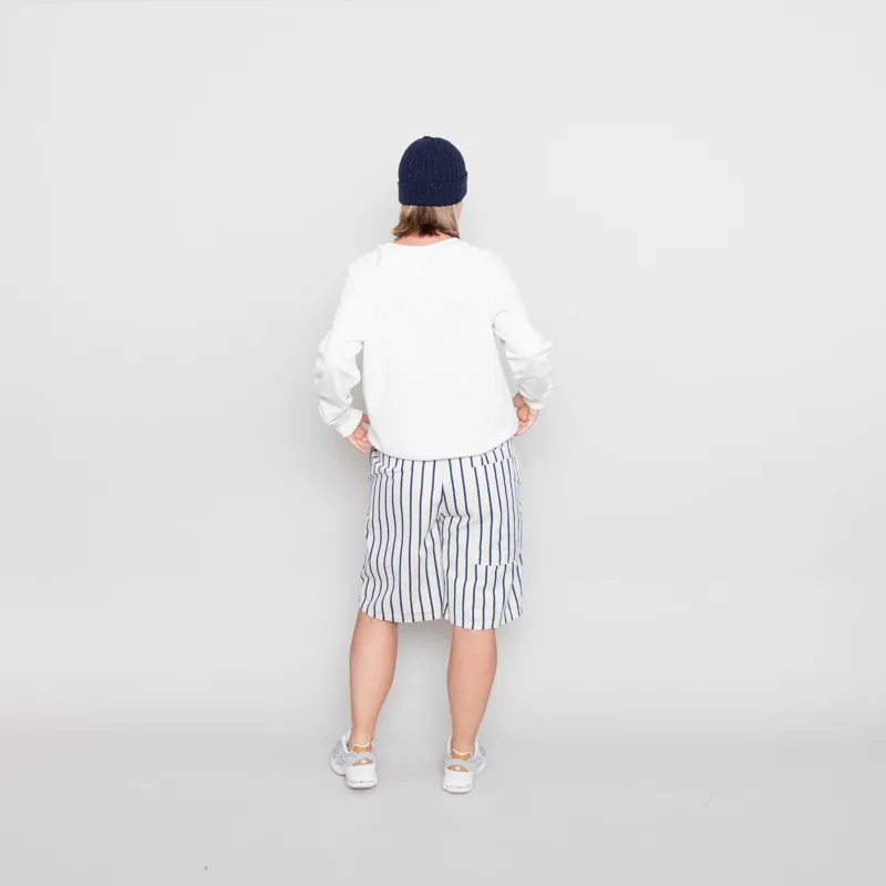 Girls Of Dust Womens Bermuda Shoes Yankee Stripe Natural Blue-3