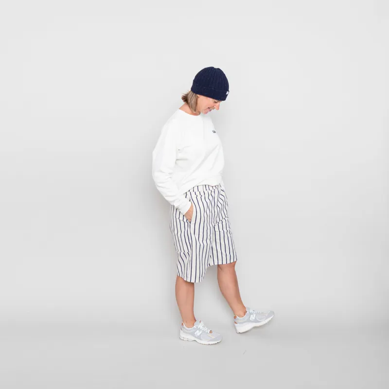 Girls Of Dust Womens Bermuda Shoes Yankee Stripe Natural Blue-2