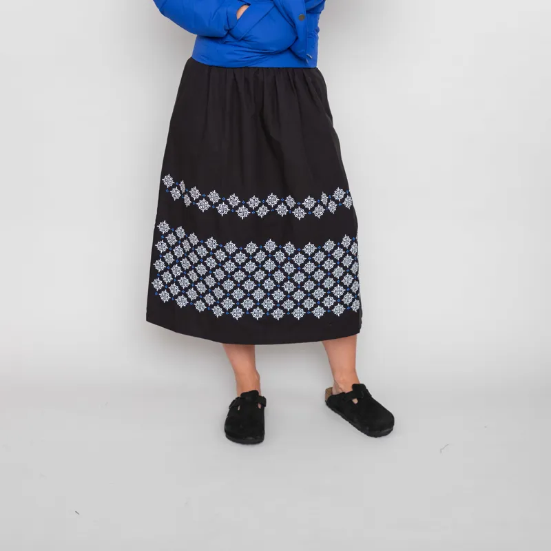 Sideline Womens Gaia Skirt Black Embroidery -3