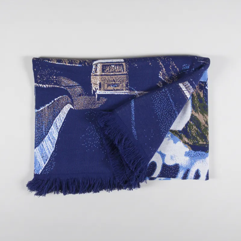 Hikerdelic Retro Future Picnic Blanket Navy-1