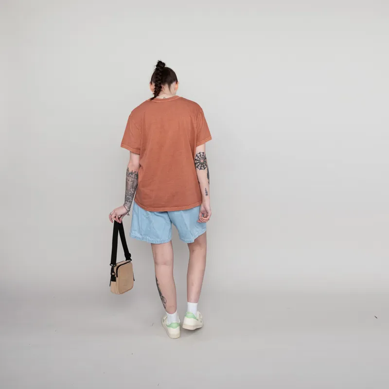 Rhythm Womens Interrupted Band T Shirt Rust-3