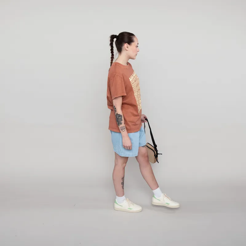 Rhythm Womens Interrupted Band T Shirt Rust-2