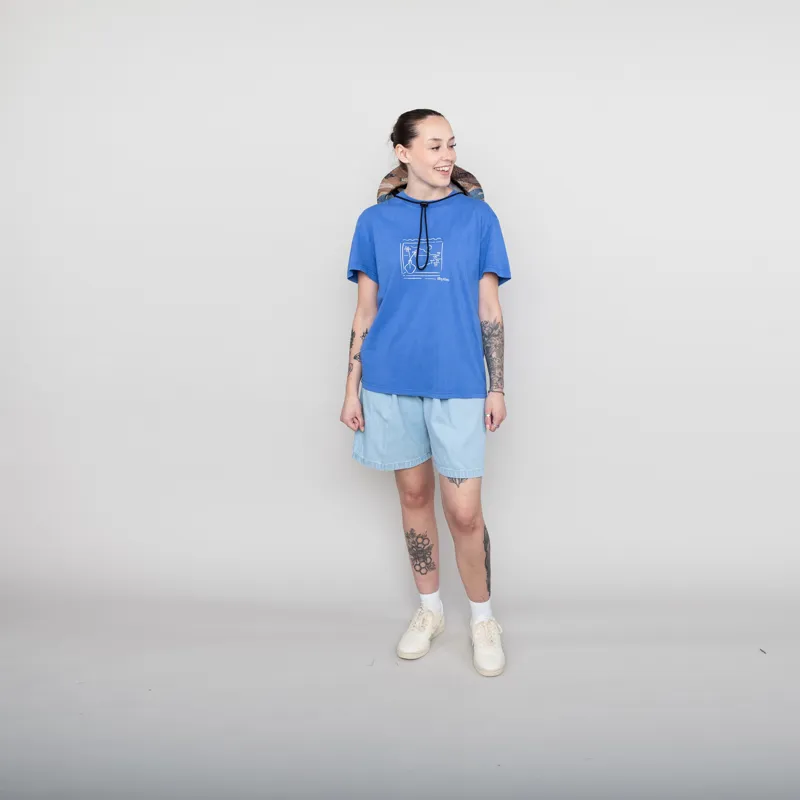 Rhythm Womens Views Band T Shirt Blue-1