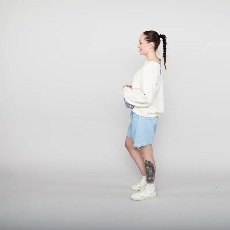 Rhythm Womens Reverse Terry Slouch Fleece Natural-2