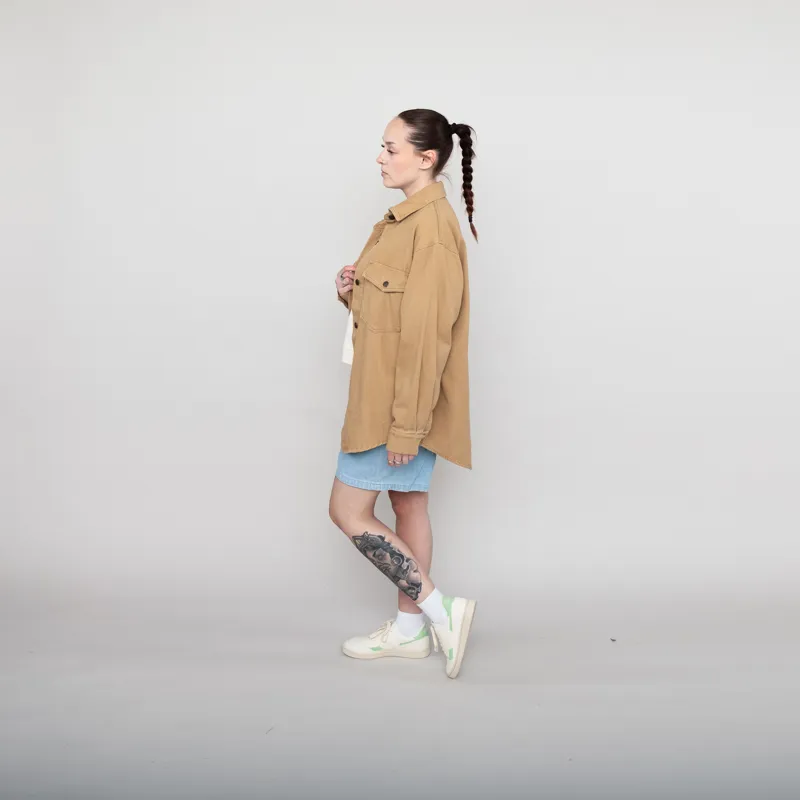 Rhythm Womens Claude Drill Shacket Caramel-2