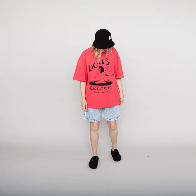 Deus Ex Machina Womens Bella Shorts Indigo Acid Stonewash-1