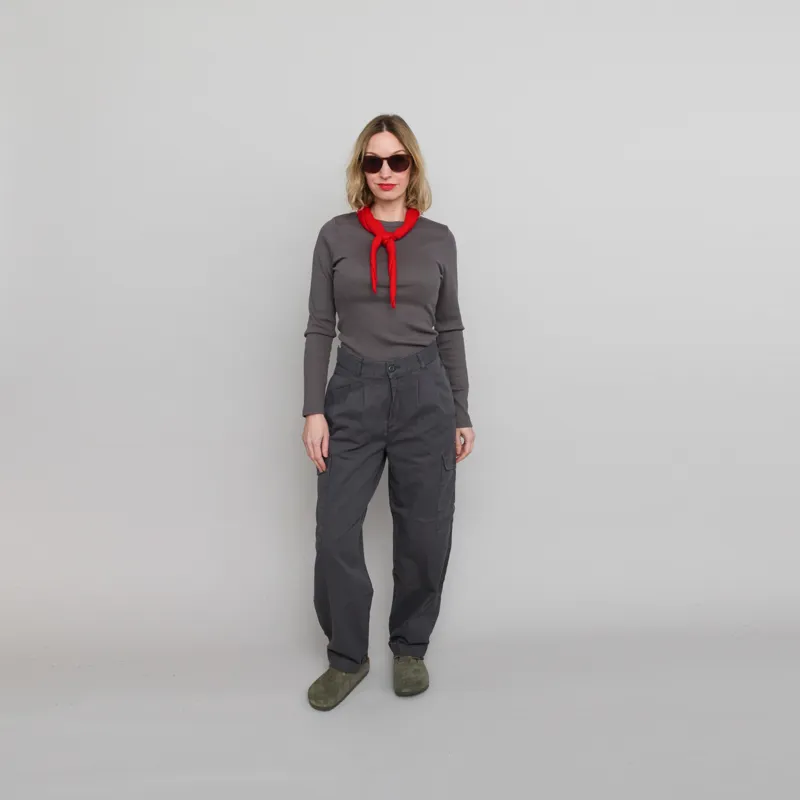 Colorful Standard Womens Organic Rib Long Sleeve T Shirt Storm Grey-2