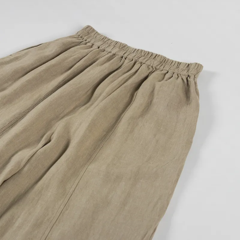 L.F.Markey Womens Basic Linen Trouser Stone-3