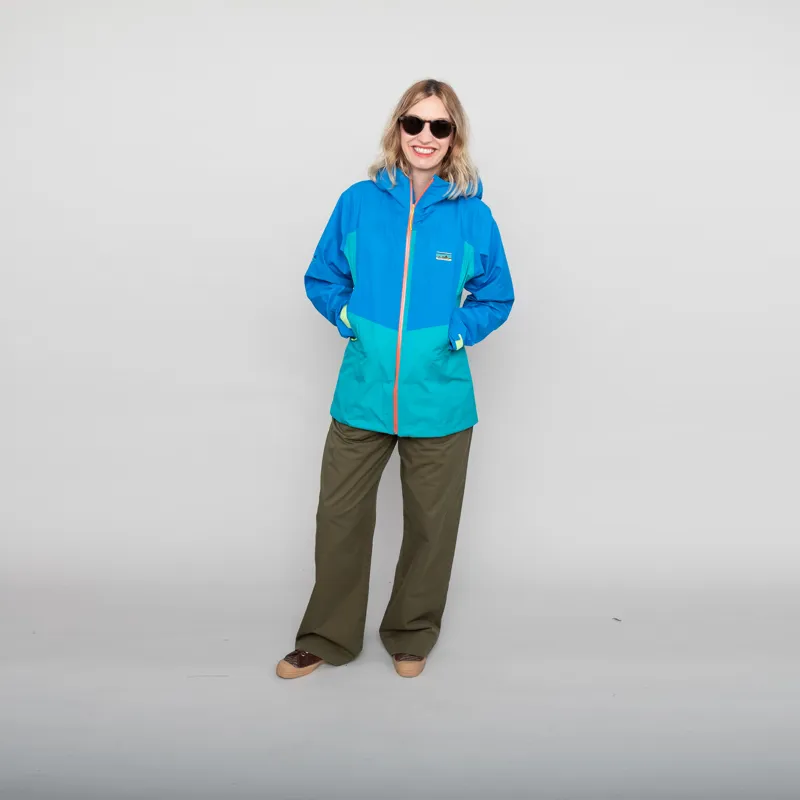 Patagonia Women Boulder Fork Waterproof Rain Jacket Subtidal