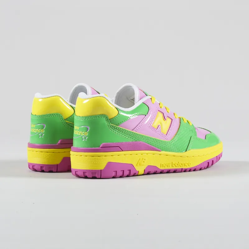 New Balance 550 Shoes Pink Green-1