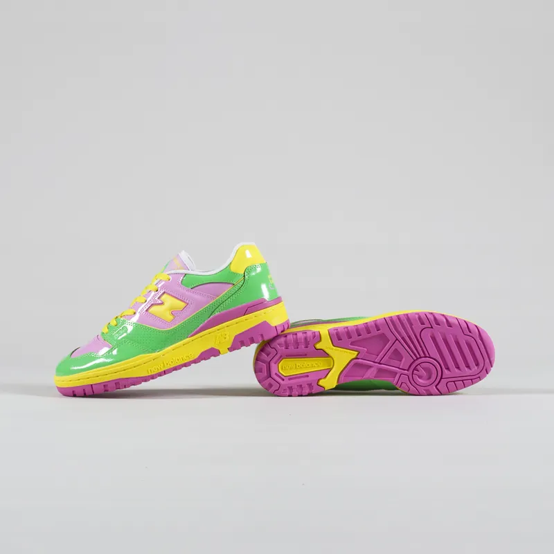 New Balance 550 Shoes Pink Green-3