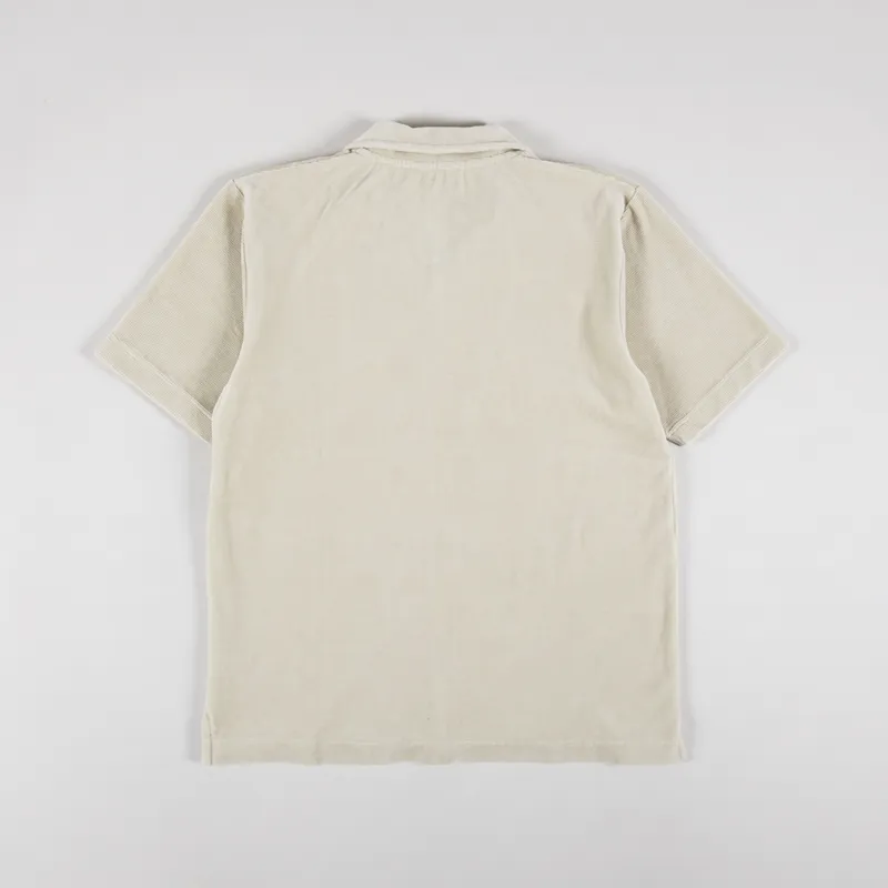 Unfeigned Button Down Polo Velour Tidal Foam-1