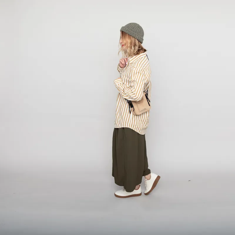 Rhythm Womens Goodtimes Stripe Long Sleeve Shirt Camel-2