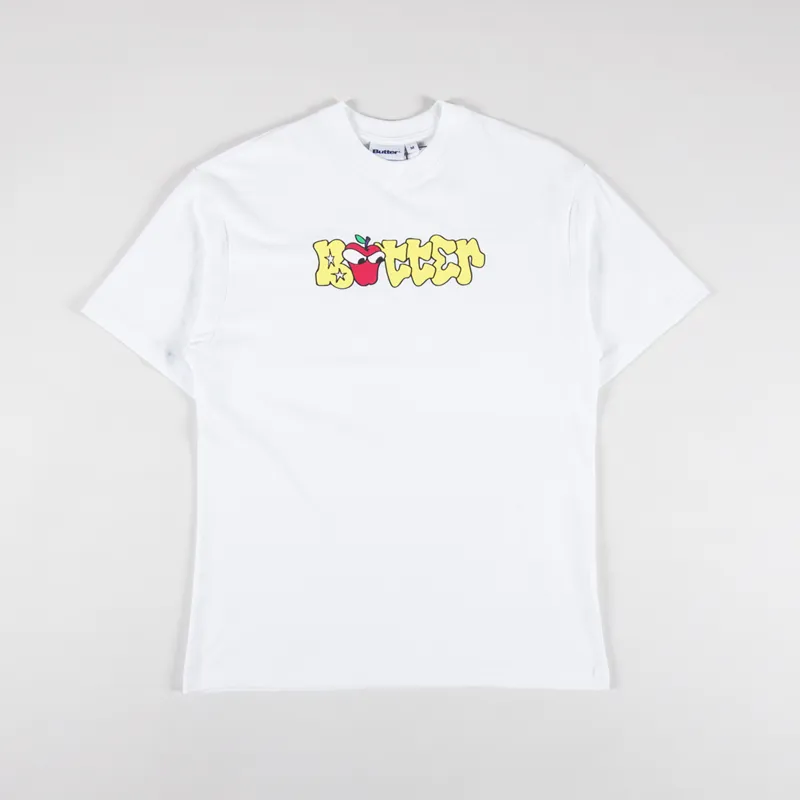 【BUTTER GOODS】 Earth Sounds Tee, White Butter Goods Earth T-Shirt - White | Flatspot