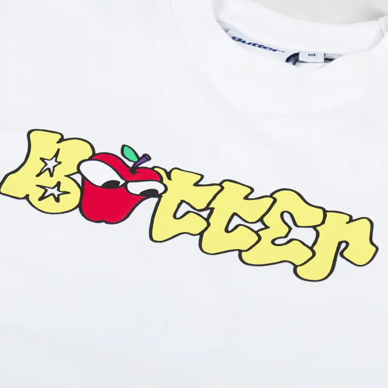 Butter Goods Big Apple T Shirt White-2