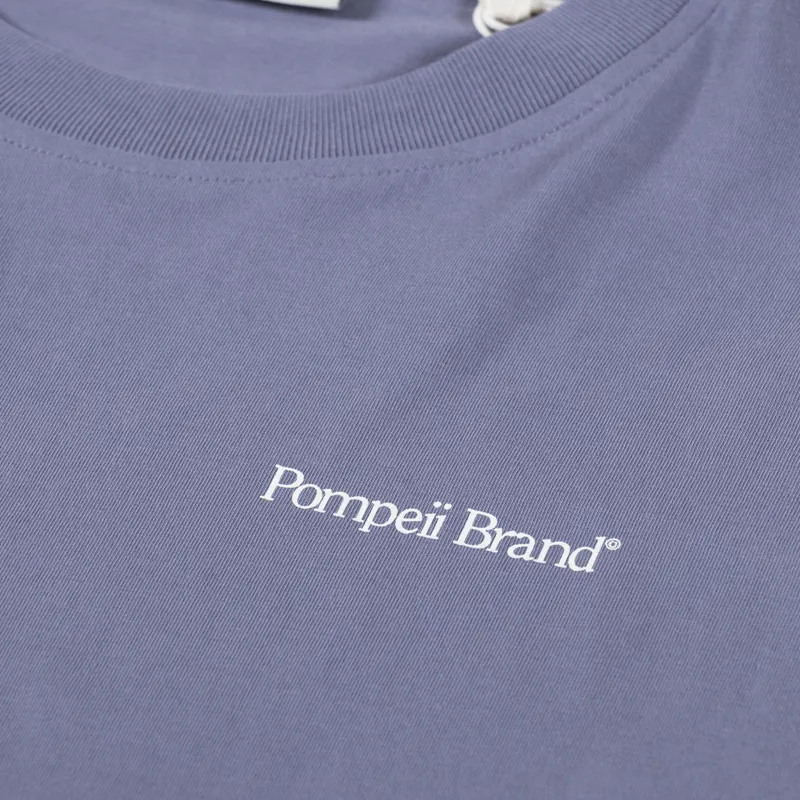 Pompeii Burgers In Bed T Shirt Slate Grey-5