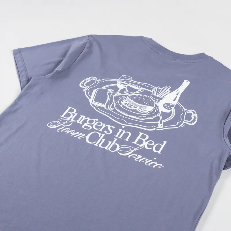 Pompeii Burgers In Bed T Shirt Slate Grey-2
