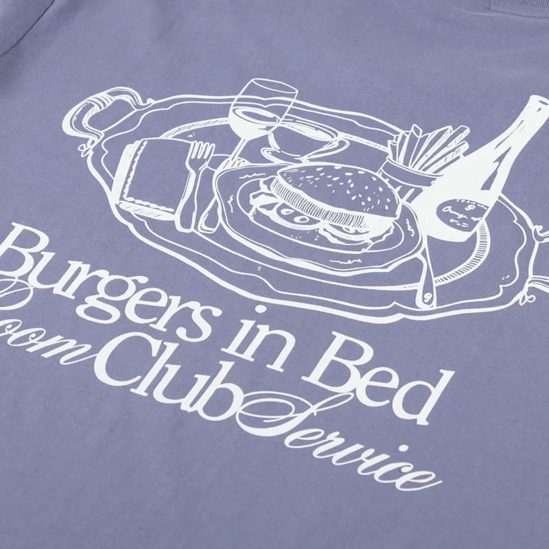 Pompeii Burgers In Bed T Shirt Slate Grey-4