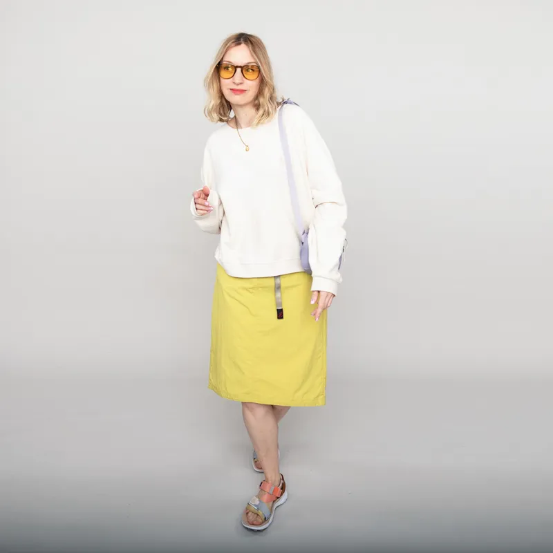 Gramicci Womens Nylon Packable Midi Skirt Canary Yellow-1