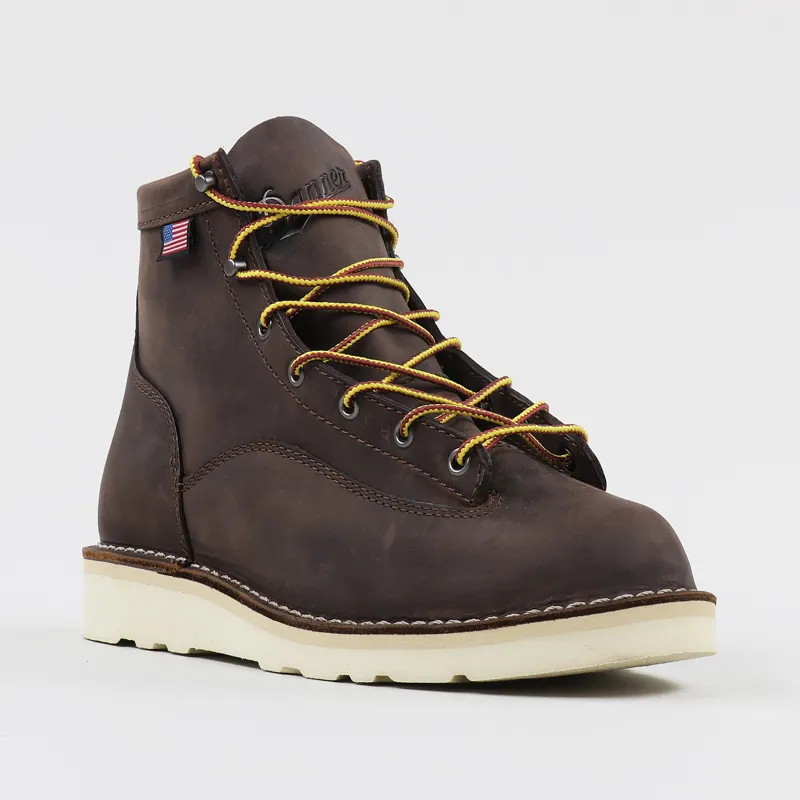 Danner USA Mens Bull Run 6 Inch Leather Work Boots Dark Brown £195.00