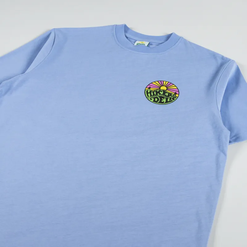 Hikerdelic Original Logo T Shirt Fjord Blue-3