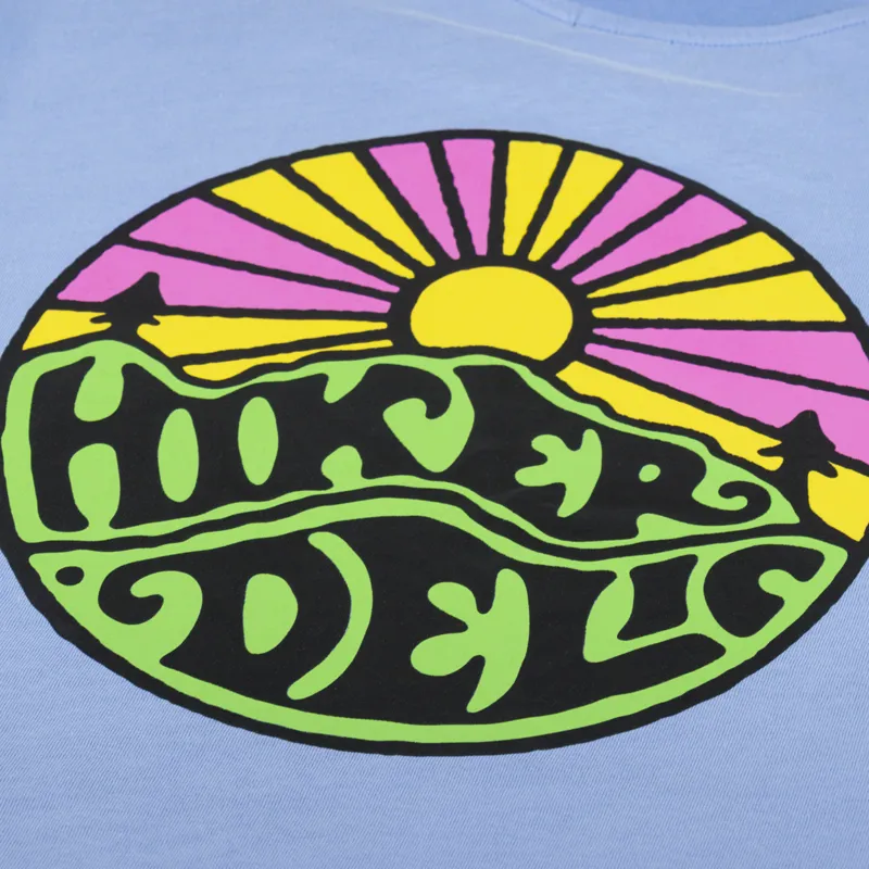 Hikerdelic Original Logo T Shirt Fjord Blue-4