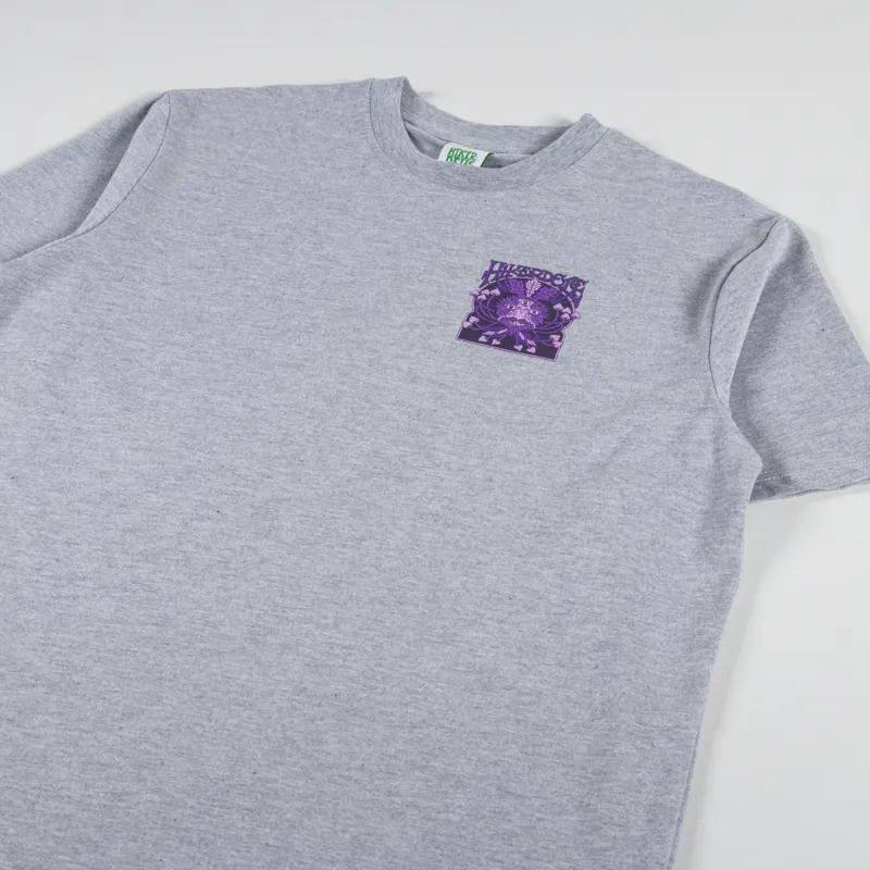 Hikerdelic Green Man T Shirt Grey Marl-2