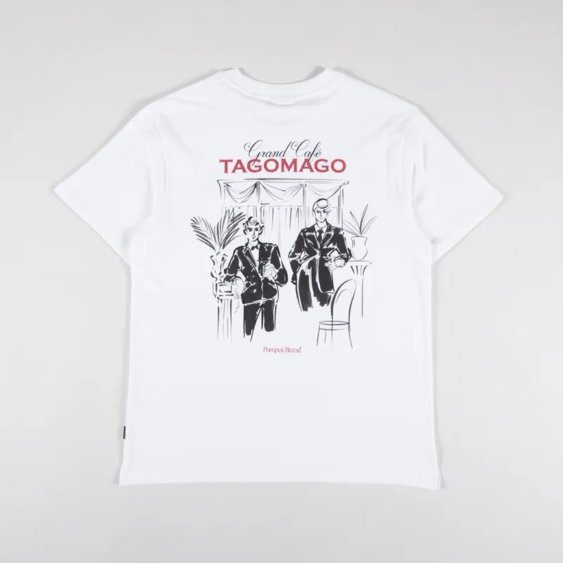Pompeii Cafe Tagomago T Shirt White