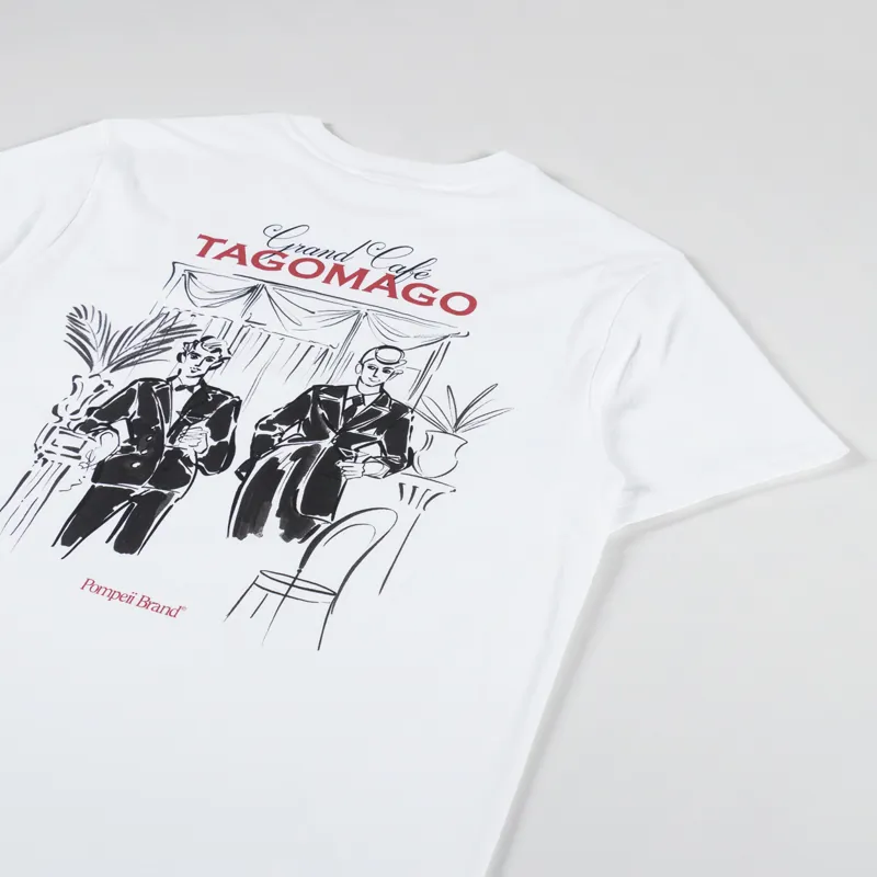 Pompeii Cafe Tagomago T Shirt White-2