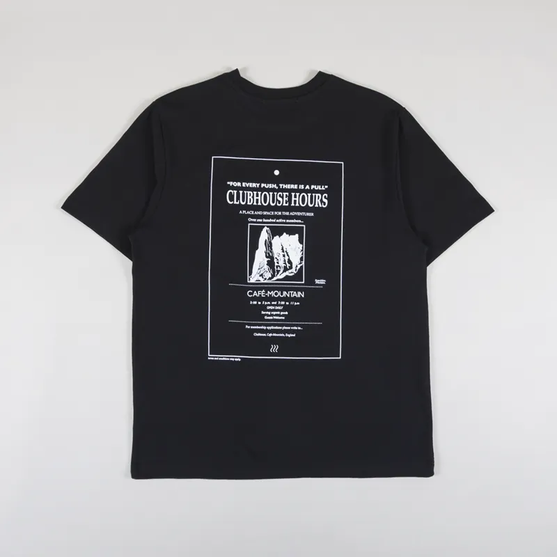 Cafe Mountain Clubhouse T Shirt Black