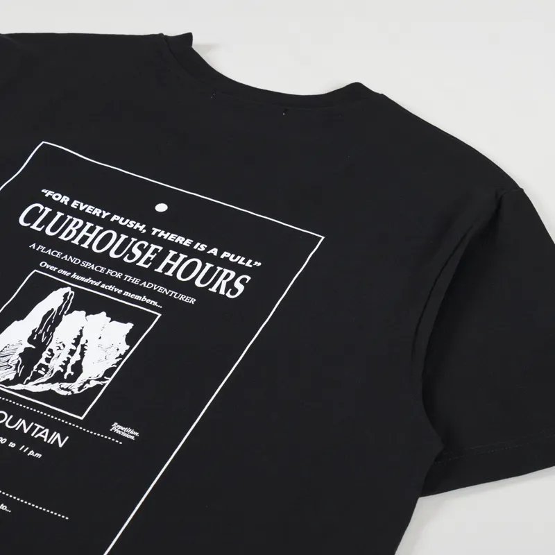 Cafe Mountain Clubhouse T Shirt Black-2