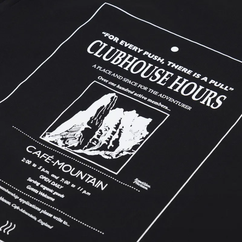 Cafe Mountain Clubhouse T Shirt Black-4