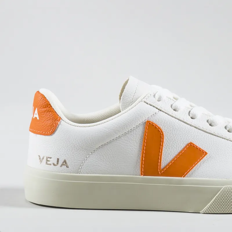 Veja Womens Campo Chromefree Leather Shoes Extra White Fury-5